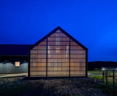 Seminary Hill Cidery exterior at night
