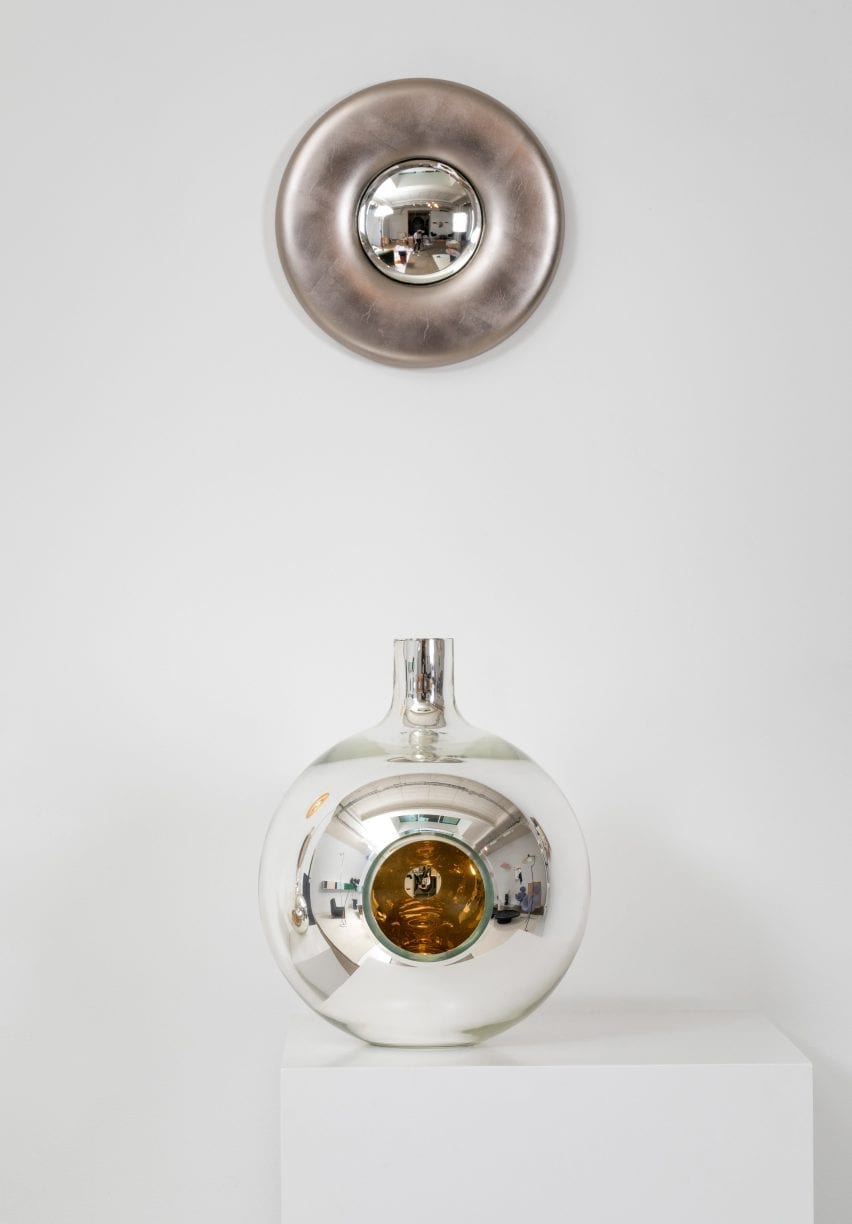Convex Mirror Vases by Front