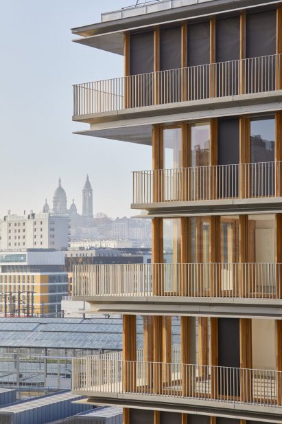 A timber-clad tower