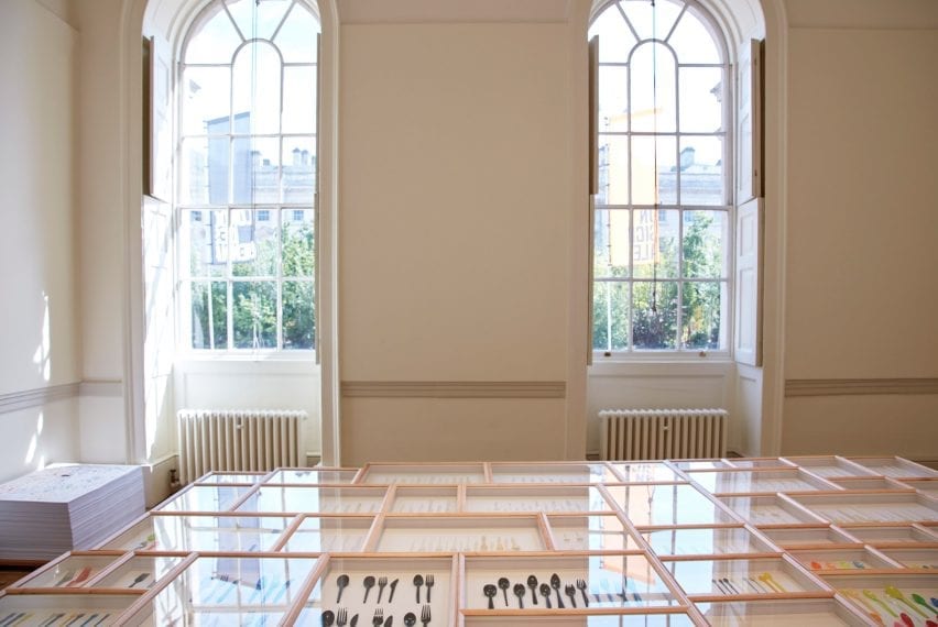 Large windows reflect light off the display cases