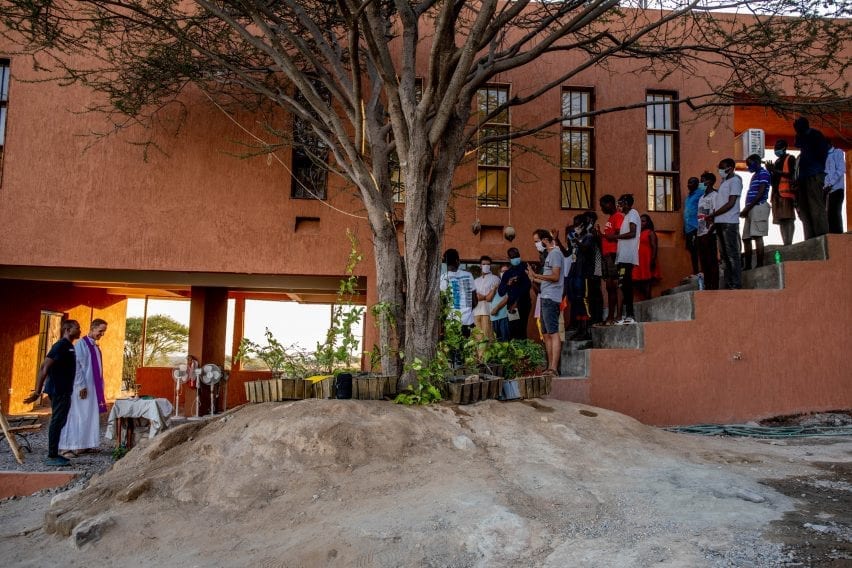 The courtyard of the Startup Lions Campus in Kenya