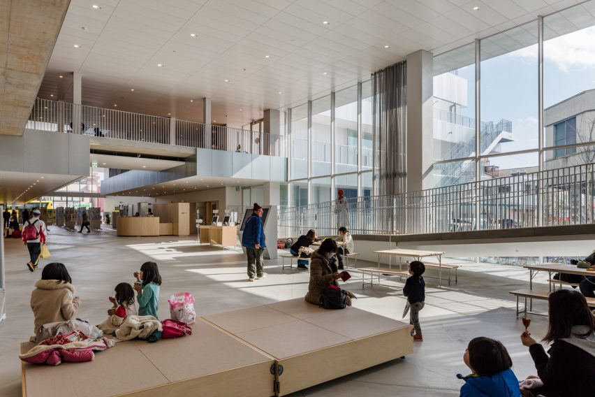 Seating was placed throughout the lobby