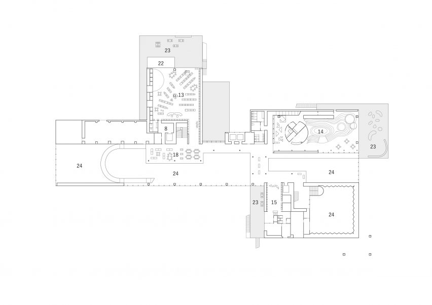 First floor plan of the building