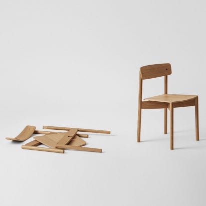 Cross Chair by Pearson Lloyd for Takt assembled and disassembled