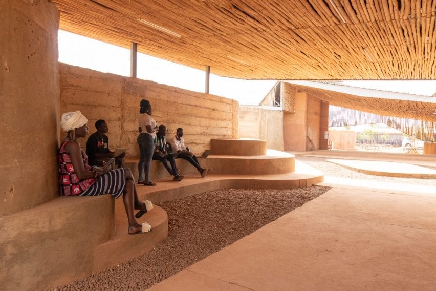 A shaded space at Burkina Institute of Technology