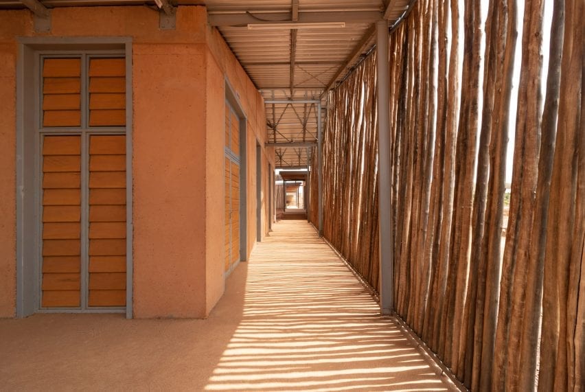 A shaded corridor in Burkina Institute of Technology