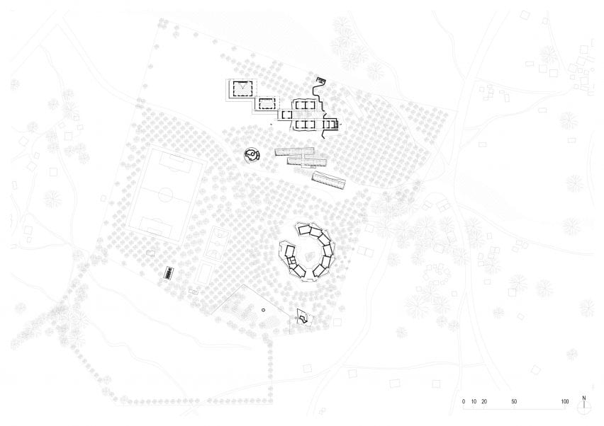 A site plan of the Burkina Institute of Technology campus