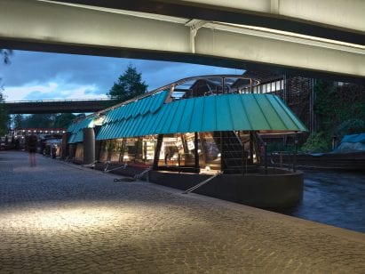 The Cheese barge has a rounded front