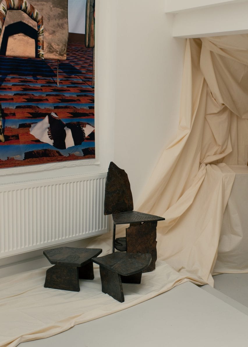 A wooden chair by Katy Brett