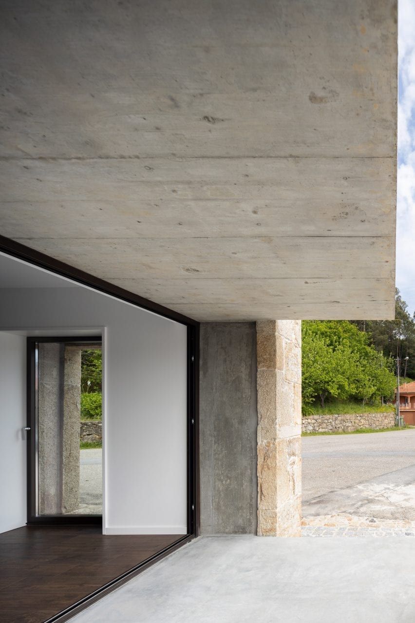 Concrete was left exposed