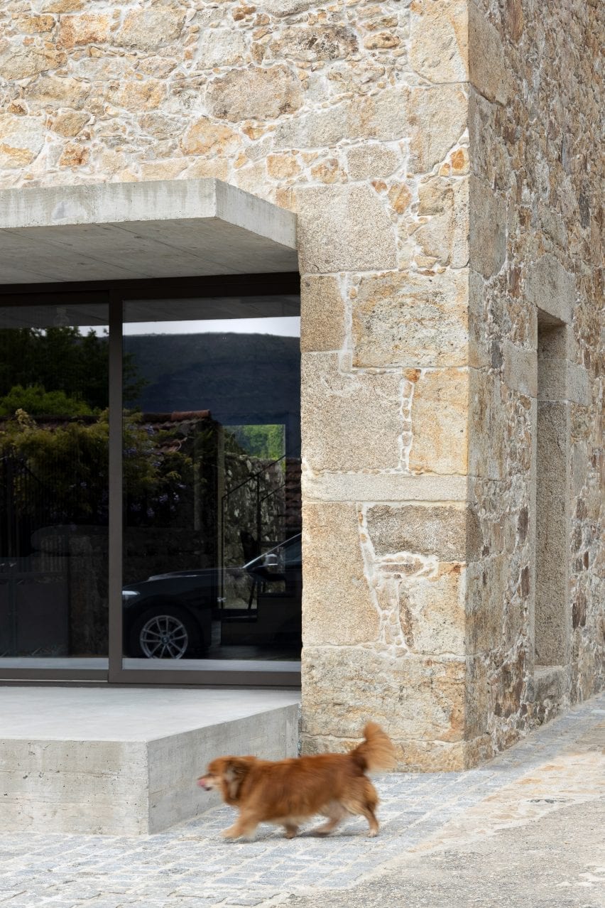 A concrete platform meets the original stone