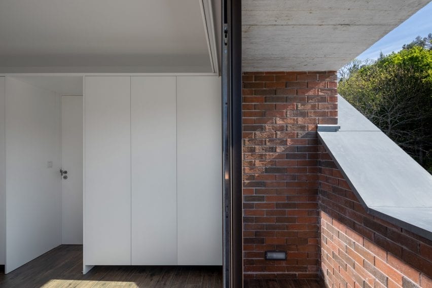 Brick and concrete join in the terraces