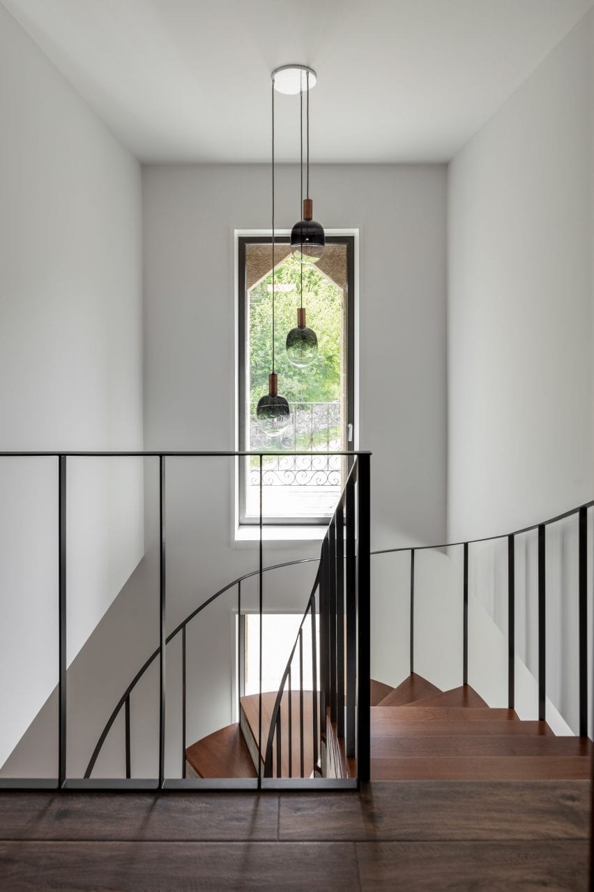 A window was positioned in the stair well