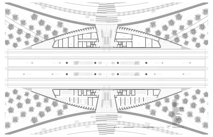 Plans for Tulum train station by Aidia Studio