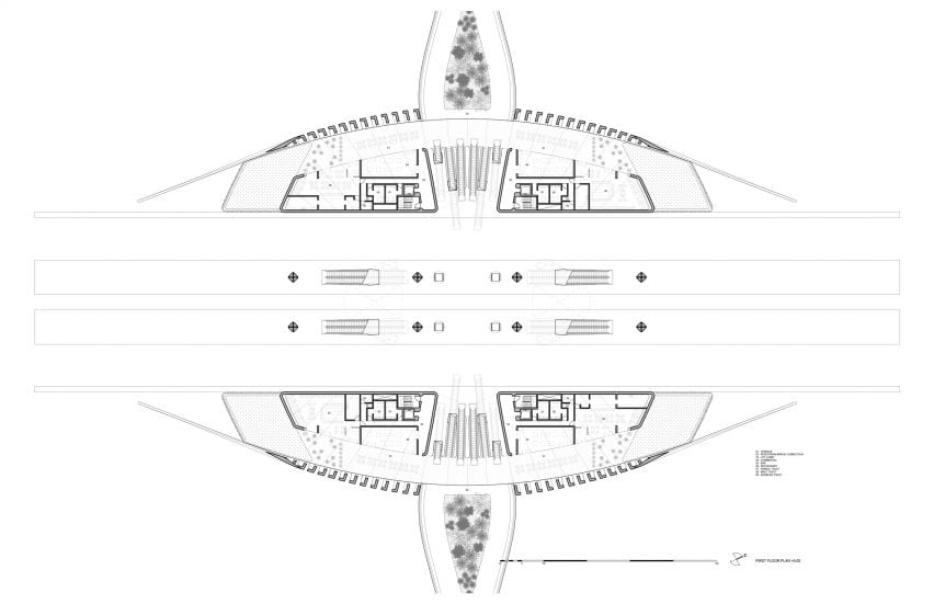 Plans for Tulum train station by Aidia Studio