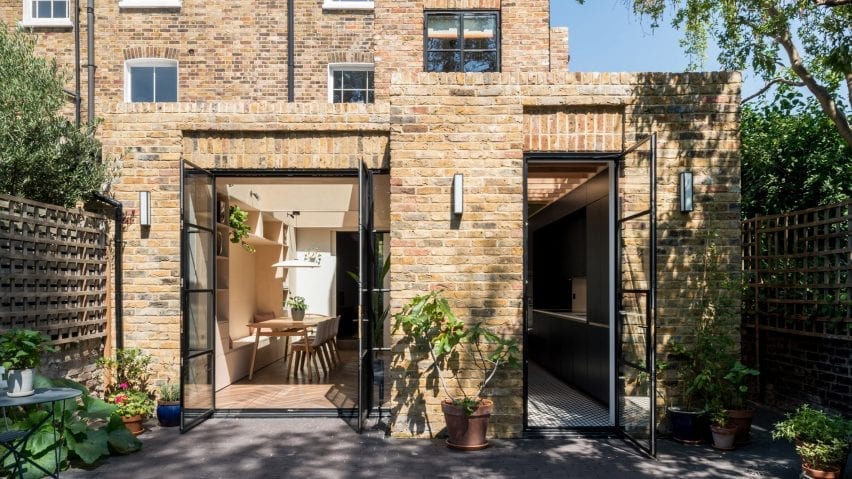 The extension opens onto the garden