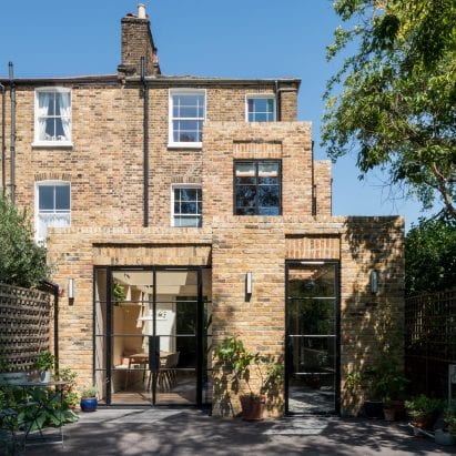 The studio added a brick extension
