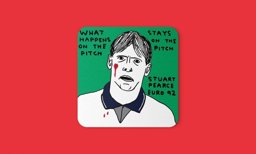 Weird Euros beermat by David Shrigley