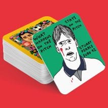 Weird Euros beermat by David Shrigley