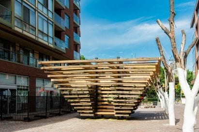 From Small Beginnings wooden pavilion in Toronto, Canada