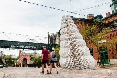 Temporary pavilions put up in Toronto, Canada