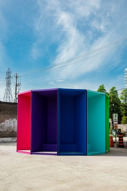 Throbber pavilion at Toronto's Winter Stations 2021 event