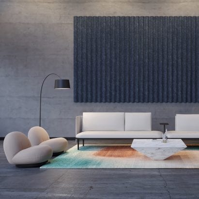 Swell wall cladding by Jones & Partners for The Collective