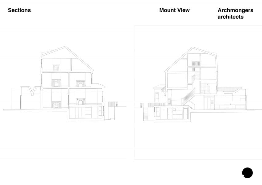 Sections, Mount View house renovation by Archmongers