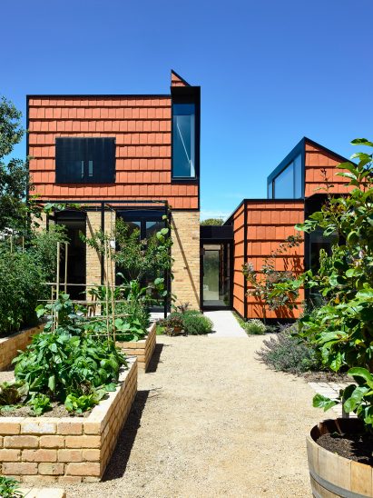Brick was used across planters 