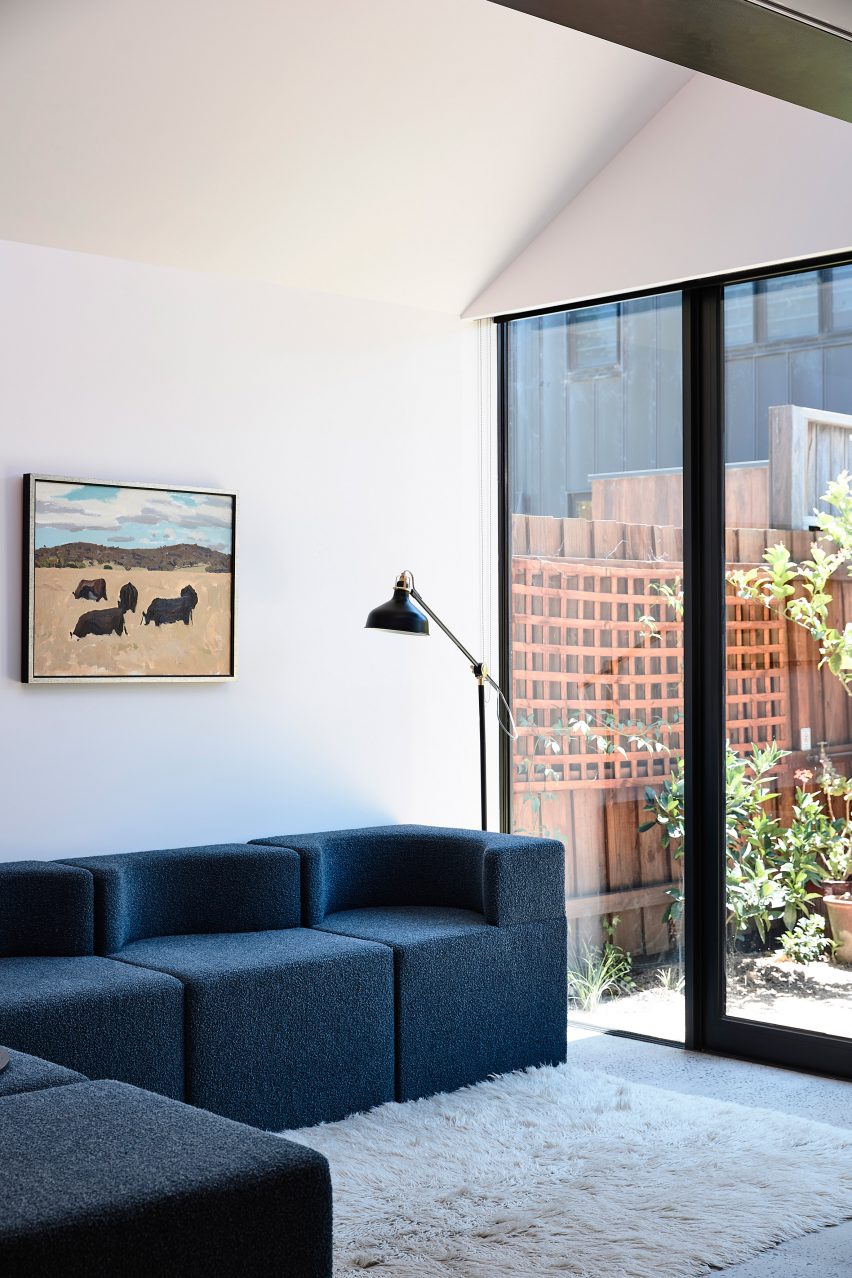 Windows look out to the garden