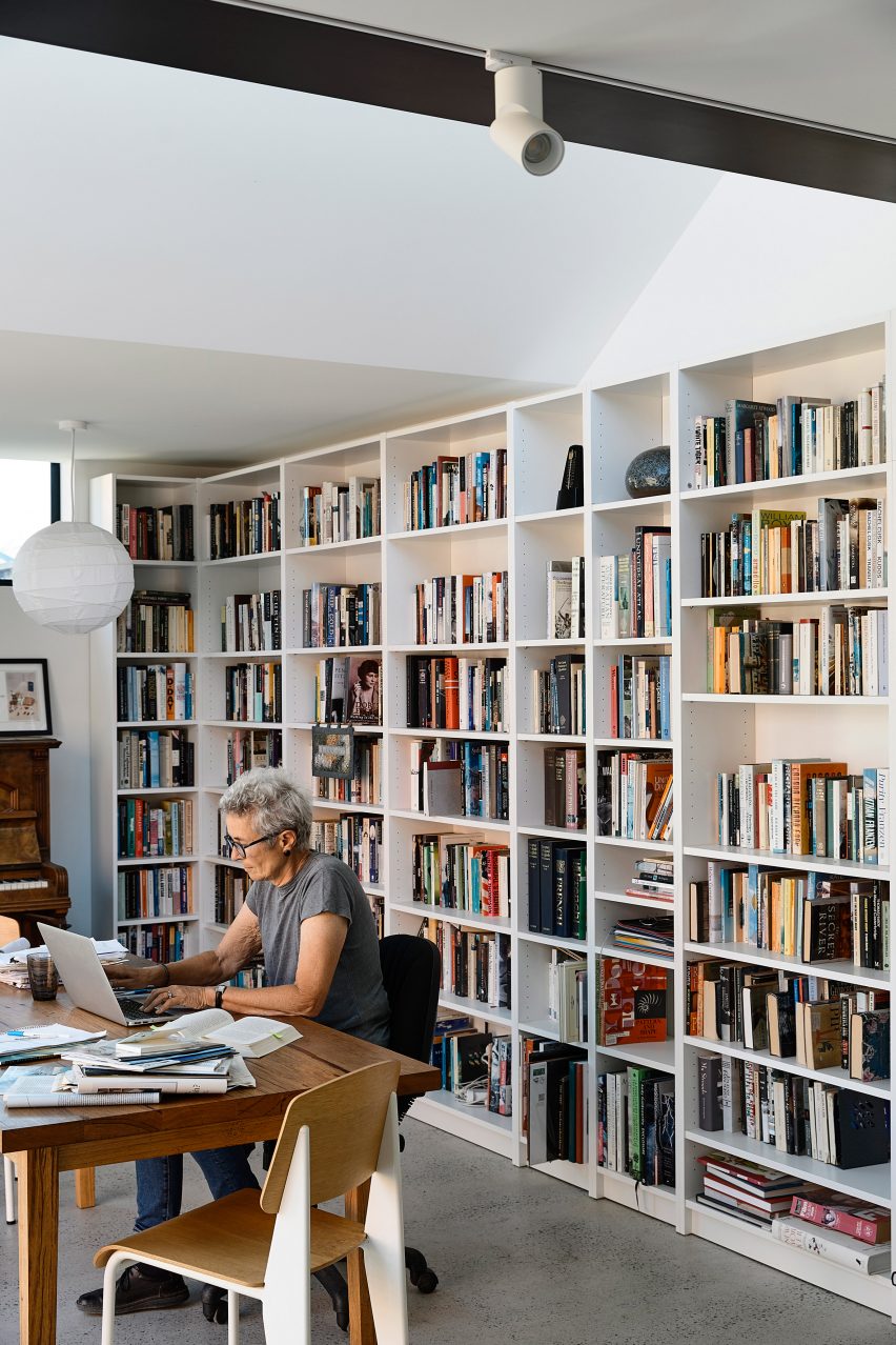 The home has a library
