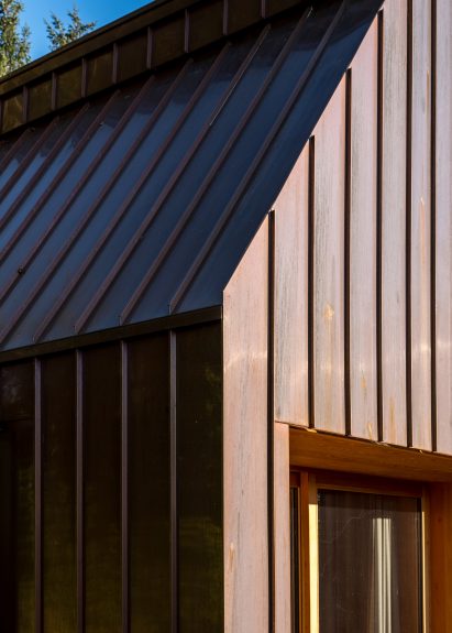 Copper roof detail of The Author's House by Sleth