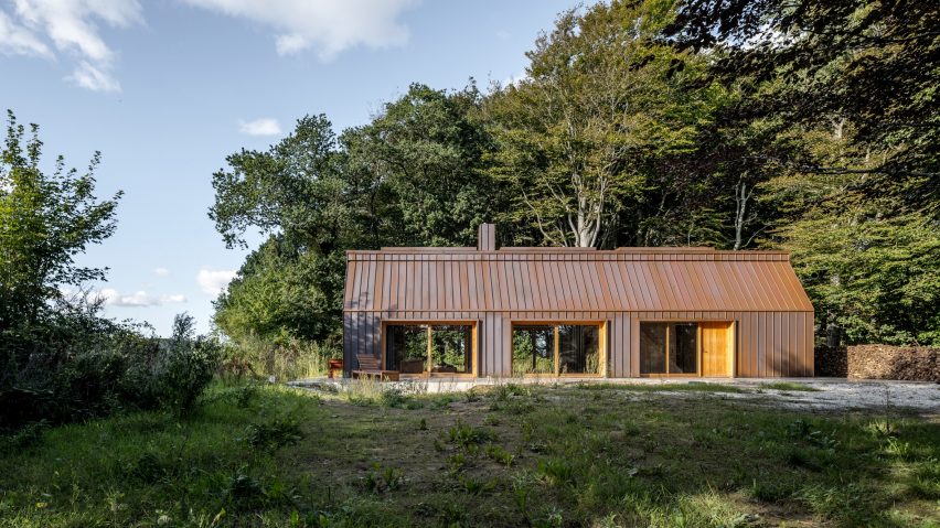 The Author's House by Sleth is a copper-clad cabin in Denmark
