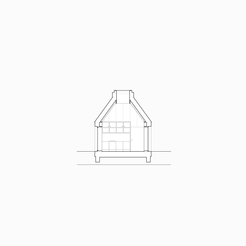 Cross section, The Author's House by Sleth