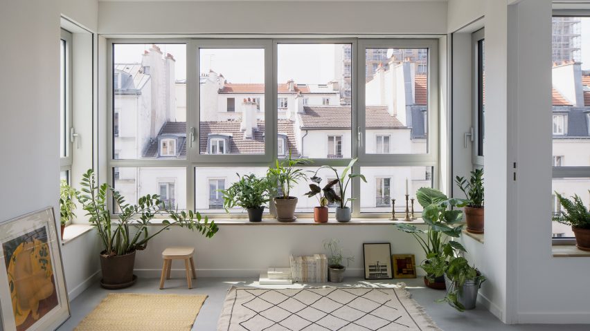 A home interior with plants