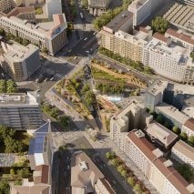 A plaza development in Milan