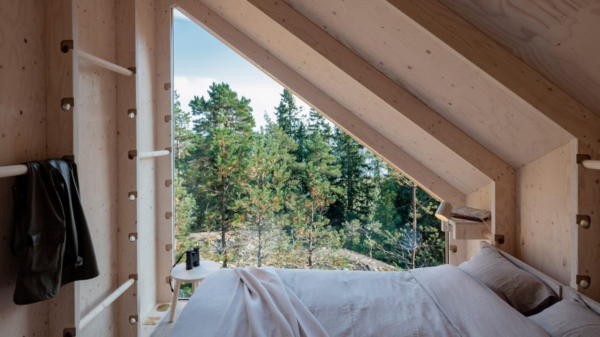 Bedroom overlooks the treeline