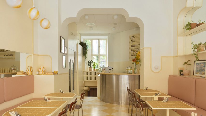 Yellow cafe in Stockholm