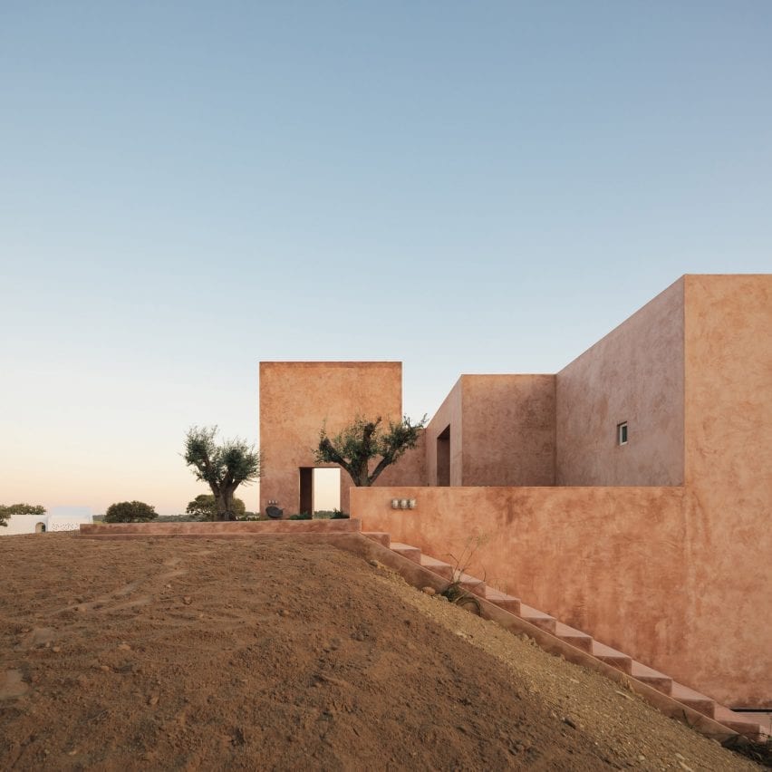 casa azul house sits on rolling hills