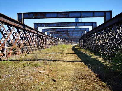 The castlefield viaduct has become disused