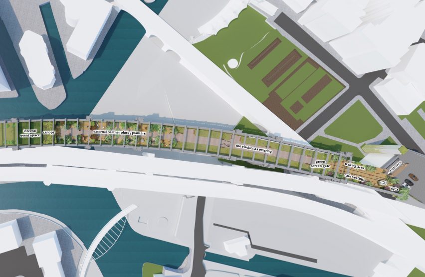 Rendered plan of the viaduct