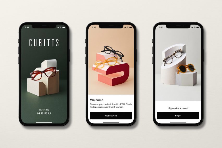 Cubitts app, opening screens