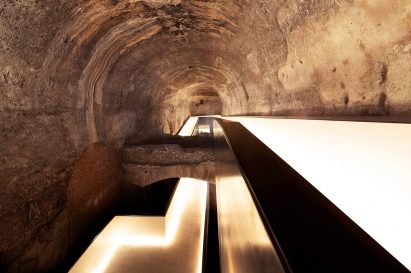 A walkway inside the Domus Aurea ruins