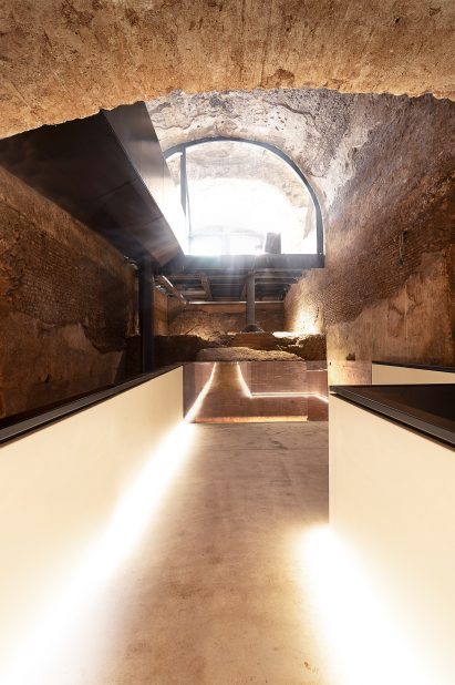 An entrance and walkway inside Domus Aurea