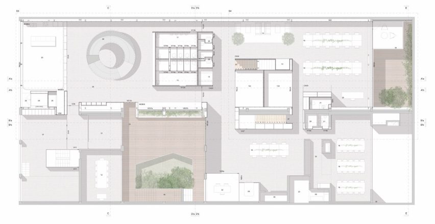 First floor plan, E-goi and Clavel's Kitchen office by Paulo Merlini Architects