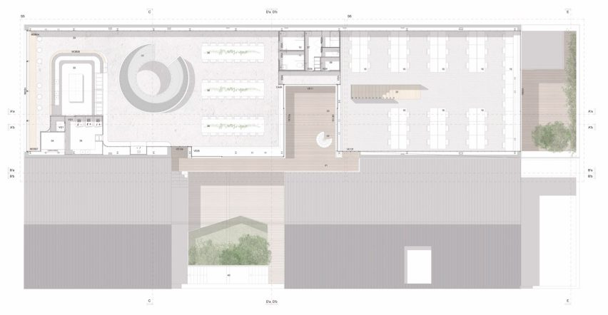 Second floor plan, E-goi and Clavel's Kitchen office by Paulo Merlini Architects