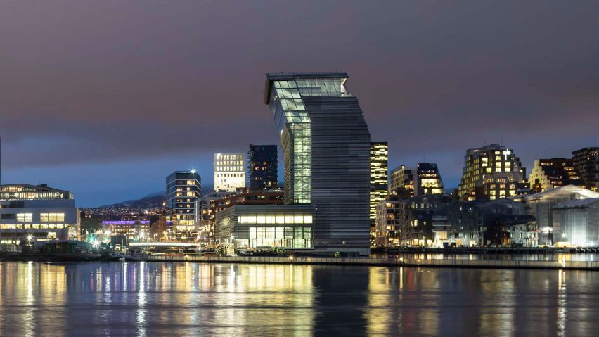 The building along the skyline