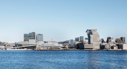 The munch museum is located on the water front