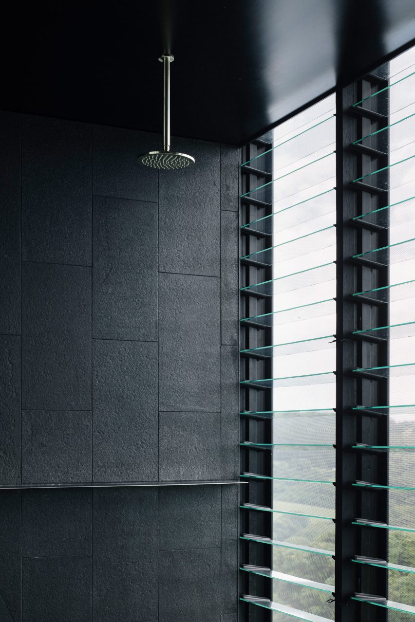 A black bathroom