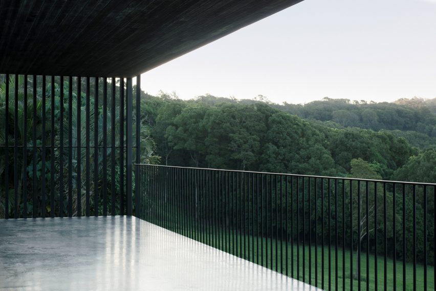 A covered balcony